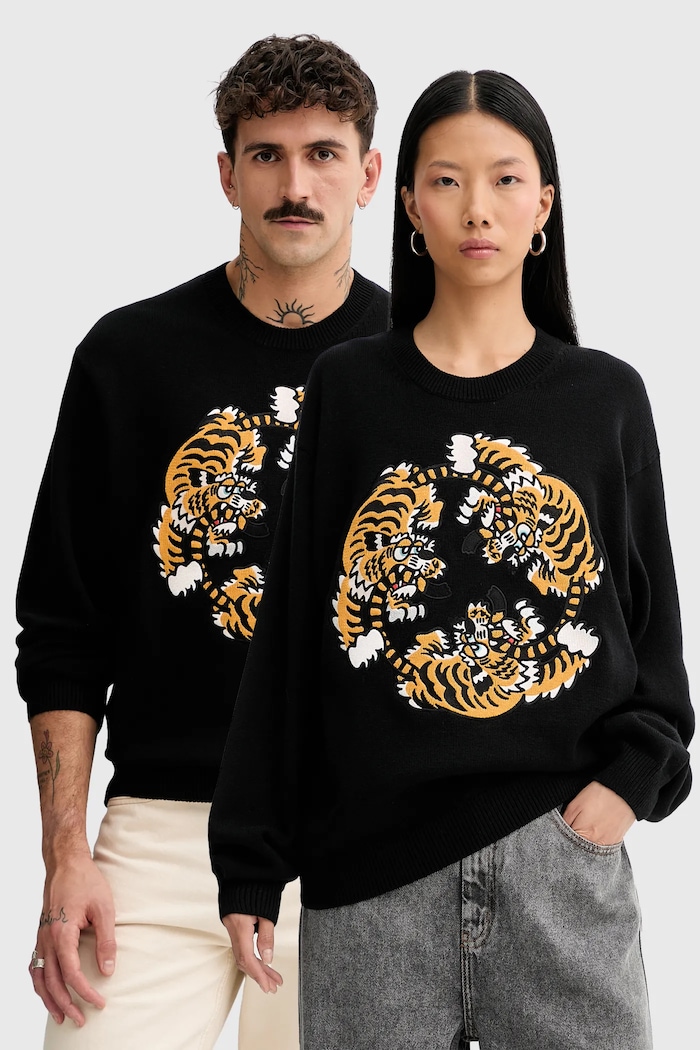 Μάλλινο πουλόβερ Kenzo x Verdy μαλλί μαύρο FF58PU7133CR.99J