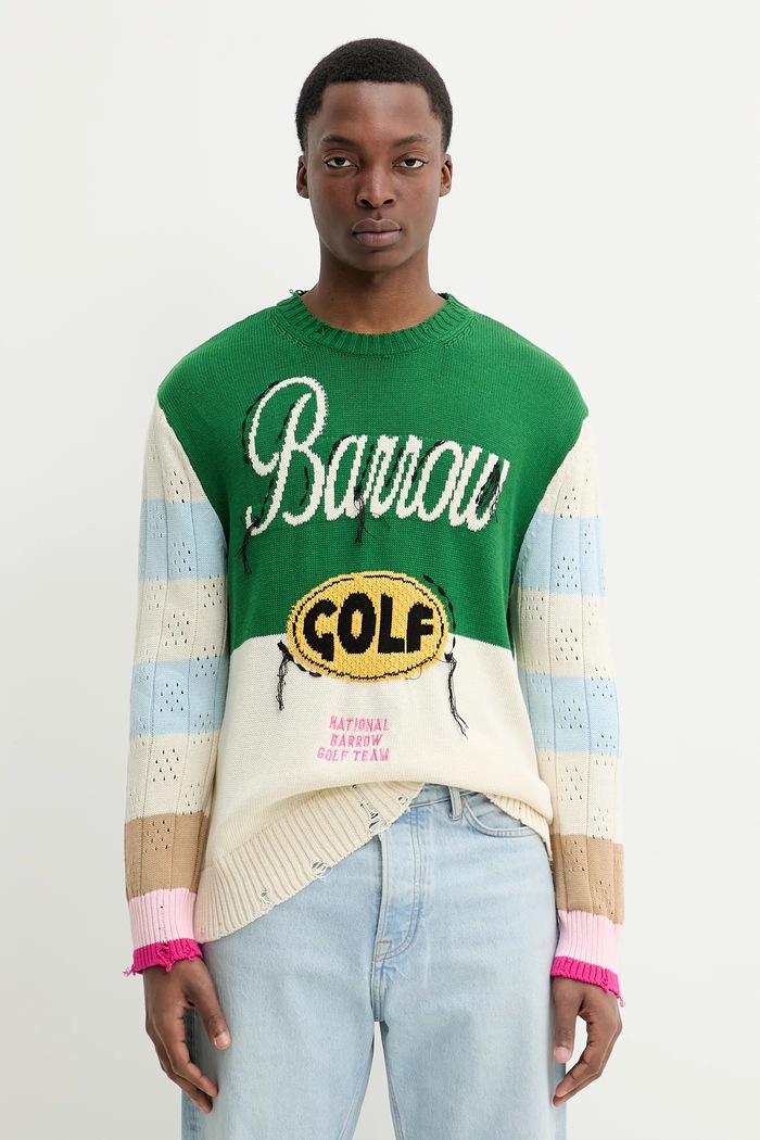 Barrow pulover de bumbac S5BWUAJP076 verde SS25