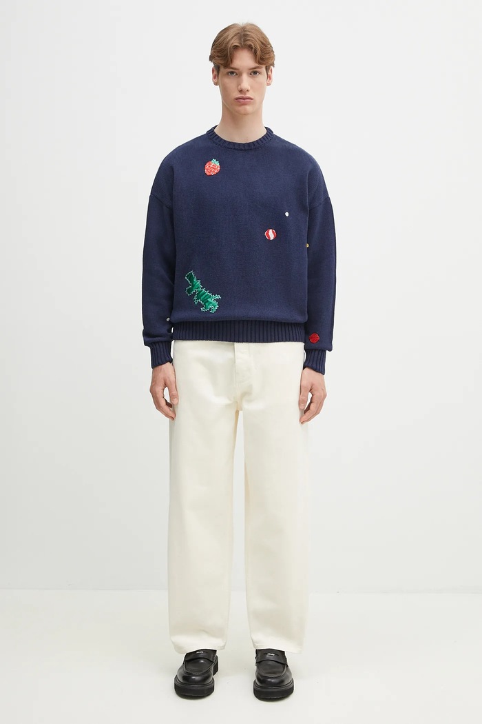 Πουλόβερ με προσθήκη μαλλιού Fiorucci Multipatch Dinosaur M02SPKSW255KN01BL05