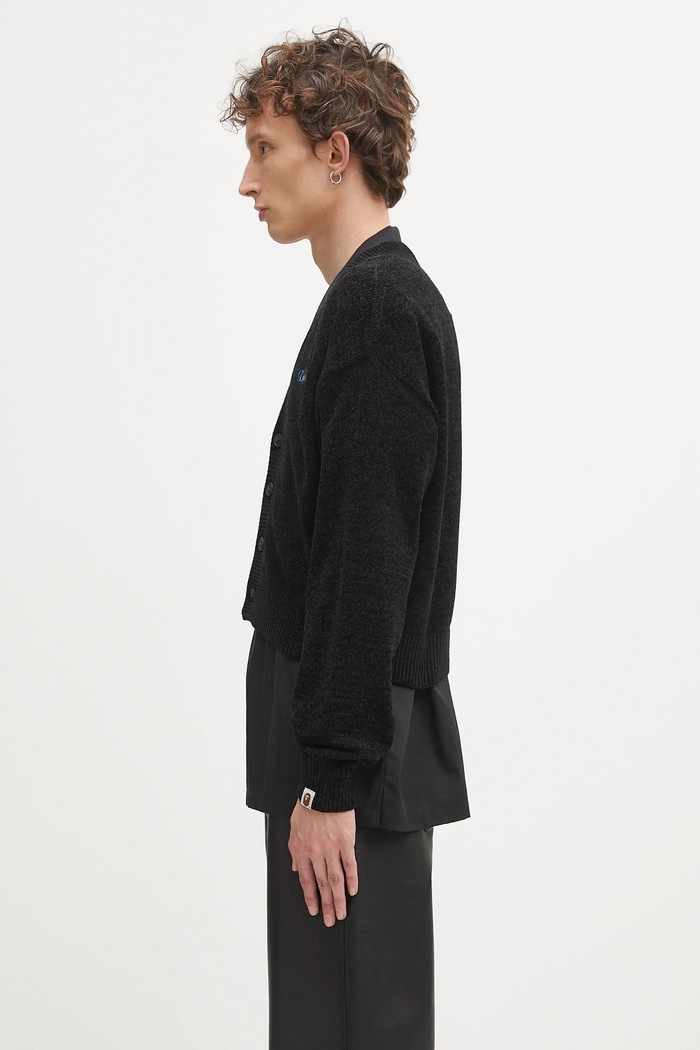 Abbigliamento A Bathing Ape cardigan BAPE chenille 1K80220002 nero