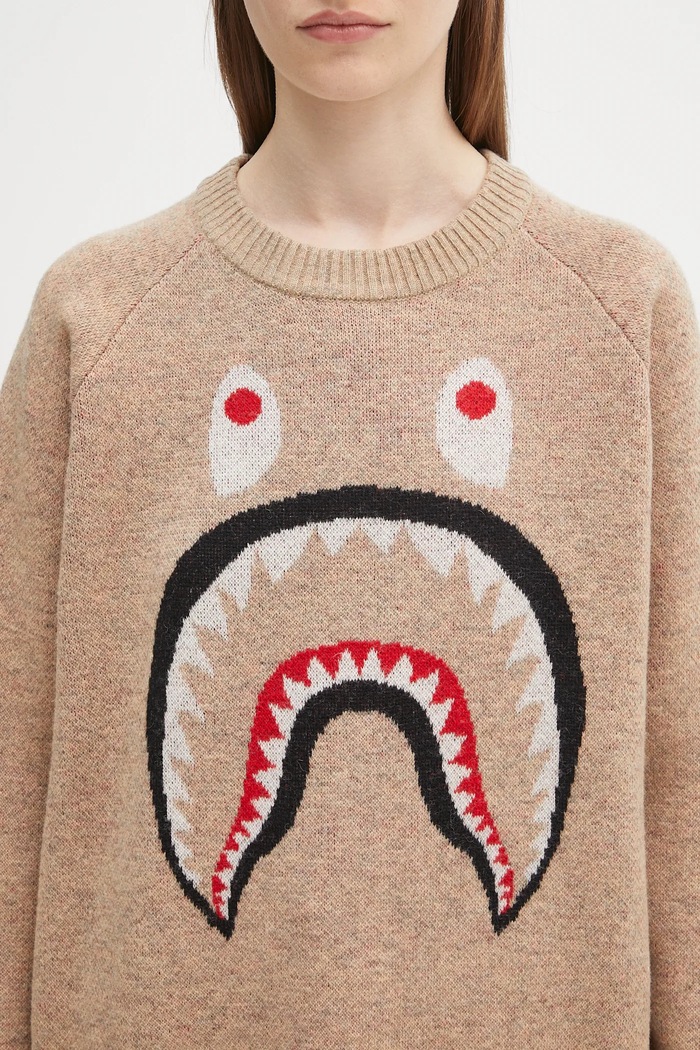 A Bathing Ape sweter wełniany Shark 1K80220004