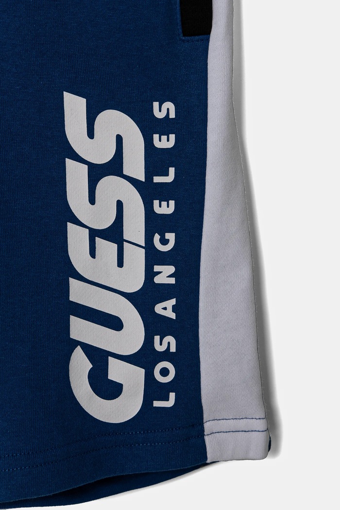 Chłopiec Guess Szorty bawełniane dziecięce L5RD01.KA6R4.PPYA niebieski