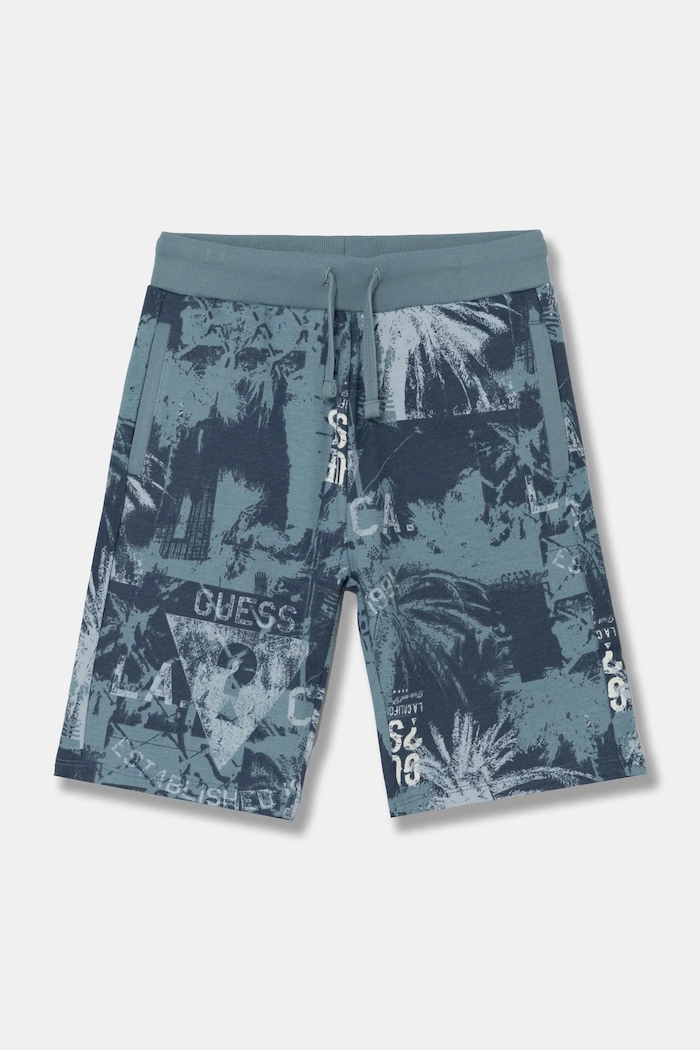 Детски памучен къс панталон Guess памук тъмносин L5RD04.KA6R4.PPYA