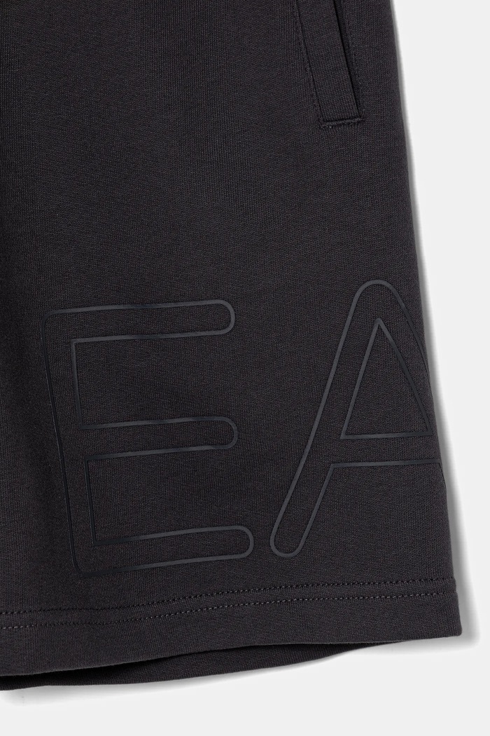 Dječaci Dječje pamučne kratke hlače EA7 Emporio Armani 7B000083.AF12451 siva