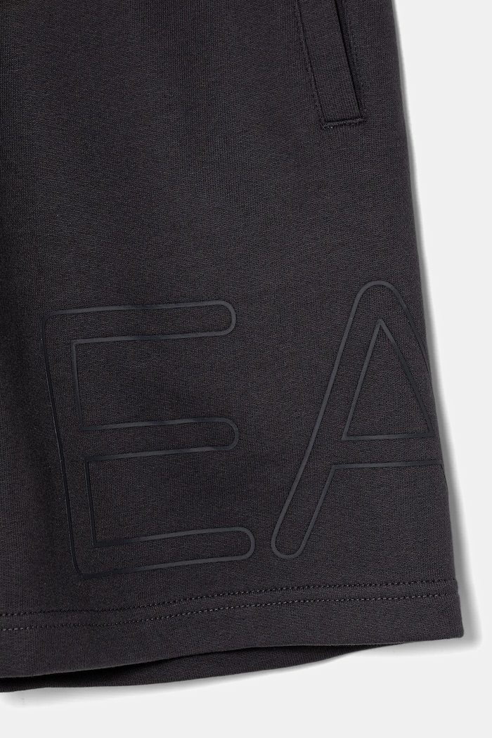 Dječaci Dječje pamučne kratke hlače EA7 Emporio Armani 7B000083.AF12451 siva