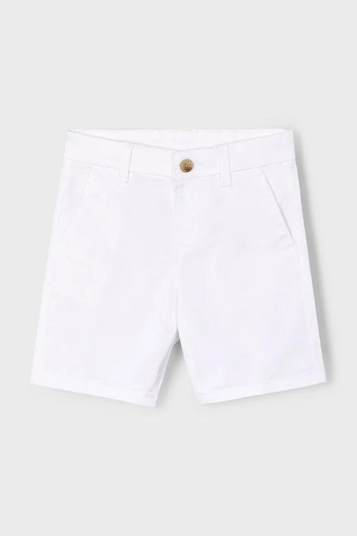 Mayoral Pantaloni scurti copii chino serża basic alb 202.5A.Mini.PPYA