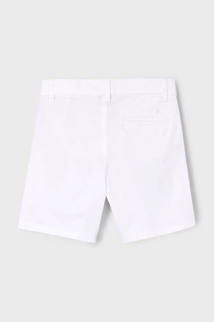 Mayoral Pantaloni scurti copii chino serża basic 202.5A.Mini.PPYA alb SS25