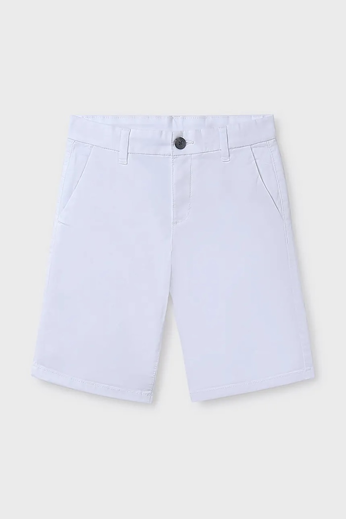 Mayoral Pantaloni scurti copii bermudy chino basic alb 242.7A.Junior.PPYA