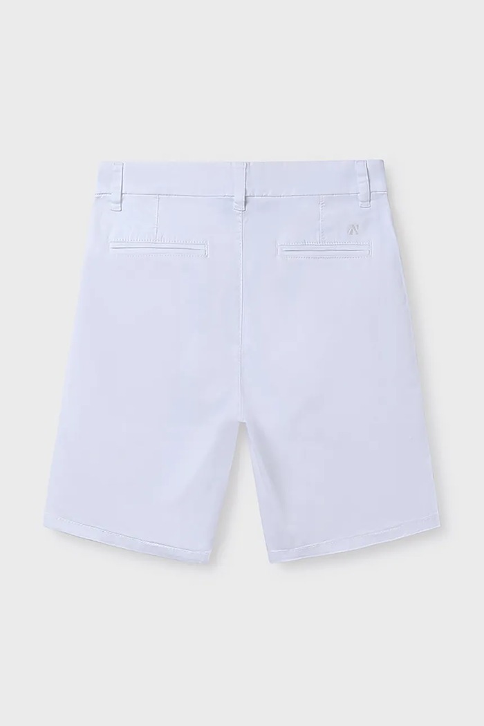 Mayoral Pantaloni scurti copii bermudy chino basic 242.7A.Junior.PPYA alb SS25
