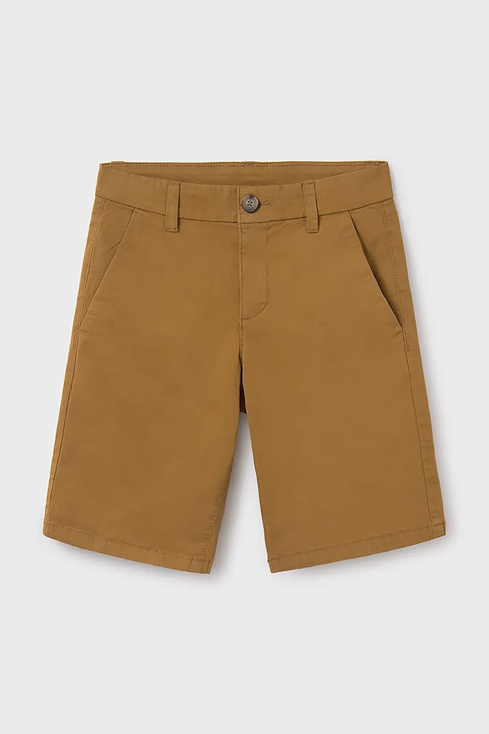 Detské krátke nohavice Mayoral bermudy chino basic 242.7A.Junior.PPYA žltá SS25
