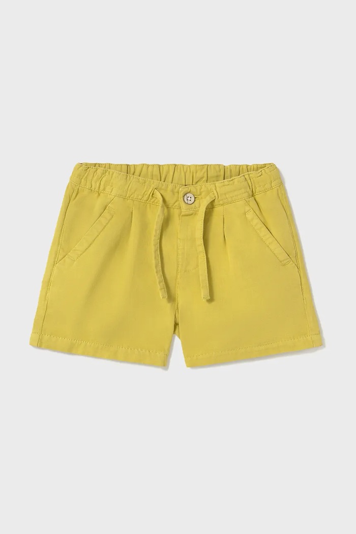 Mayoral pantaloni scurți din amestec de in pentru copii casual galben 1247.3H.Baby.PPYA