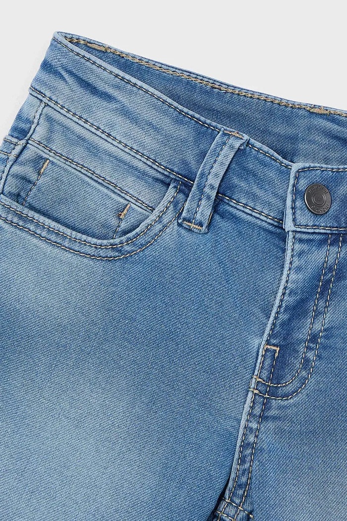 CHLAPEC Dětské riflové kraťasy Mayoral soft denim 3218.5B.Mini.PPYA modrá