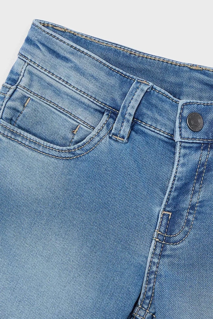 CHLAPEC Dětské riflové kraťasy Mayoral soft denim 3218.5B.Mini.PPYA modrá