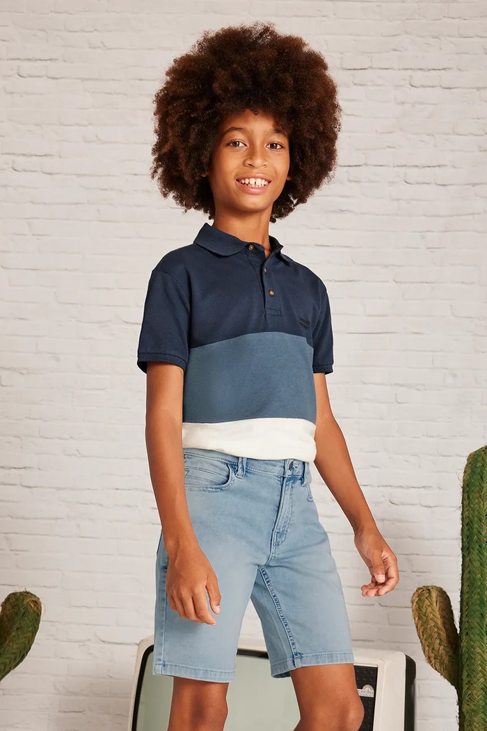 Παιδικό σορτς τζιν Mayoral soft denim με ελαστάν μπλε 6203.7F.Junior.PPYA