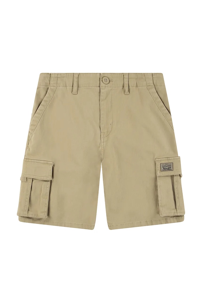 Detské krátke nohavice Levi's TRADITIONAL CARGO SHORTS s elastanom zelená 8EM381