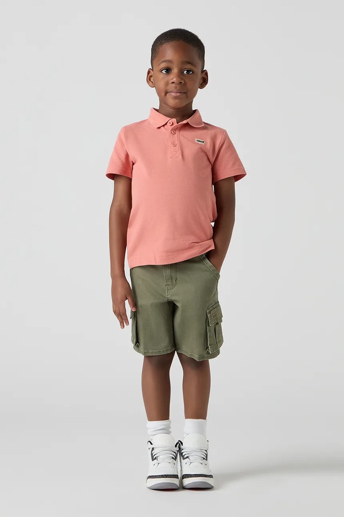 Detské krátke nohavice Levi's TRADITIONAL CARGO SHORTS s elastanom zelená 8EM381