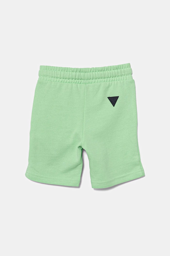 Detské bavlnené šortky Guess N5GD08.KA6R4.PPYA zelená SS25