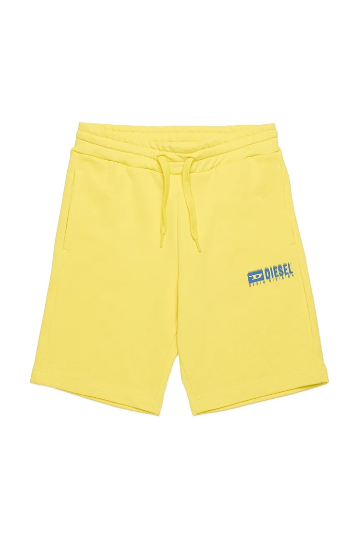 Παιδικό βαμβακερό σορτς Diesel PBASESHORT SHORTS βαμβάκι κίτρινο J02236