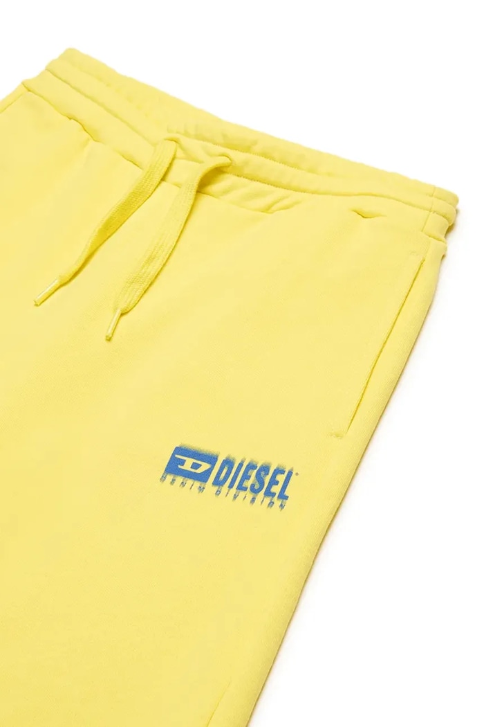 Αγορίστικα Παιδικό βαμβακερό σορτς Diesel PBASESHORT SHORTS J02236 κίτρινο