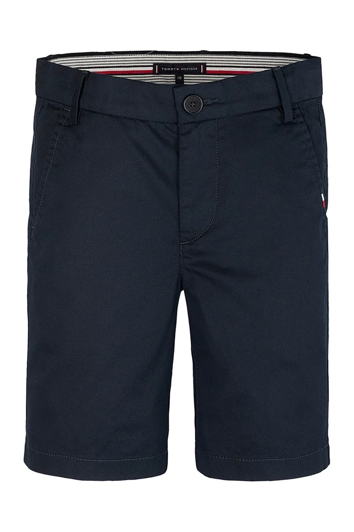 Detské krátke nohavice Tommy Hilfiger KB0KB09641.98.122.PPYA tmavomodrá SS25