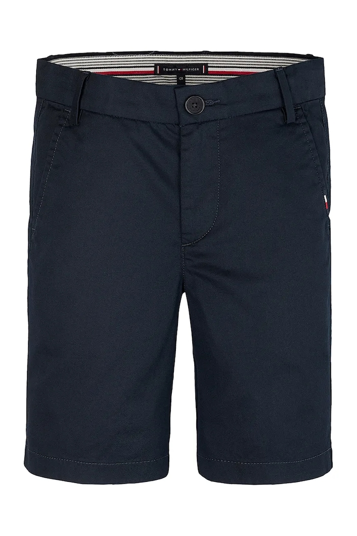 Detské krátke nohavice Tommy Hilfiger KB0KB09641.98.122.PPYA tmavomodrá SS25