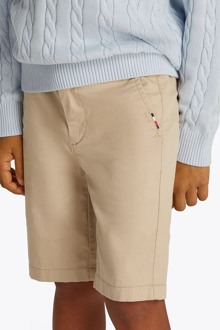 Dětské kraťasy Tommy Hilfiger KB0KB09641.128.176.PPYA béžová