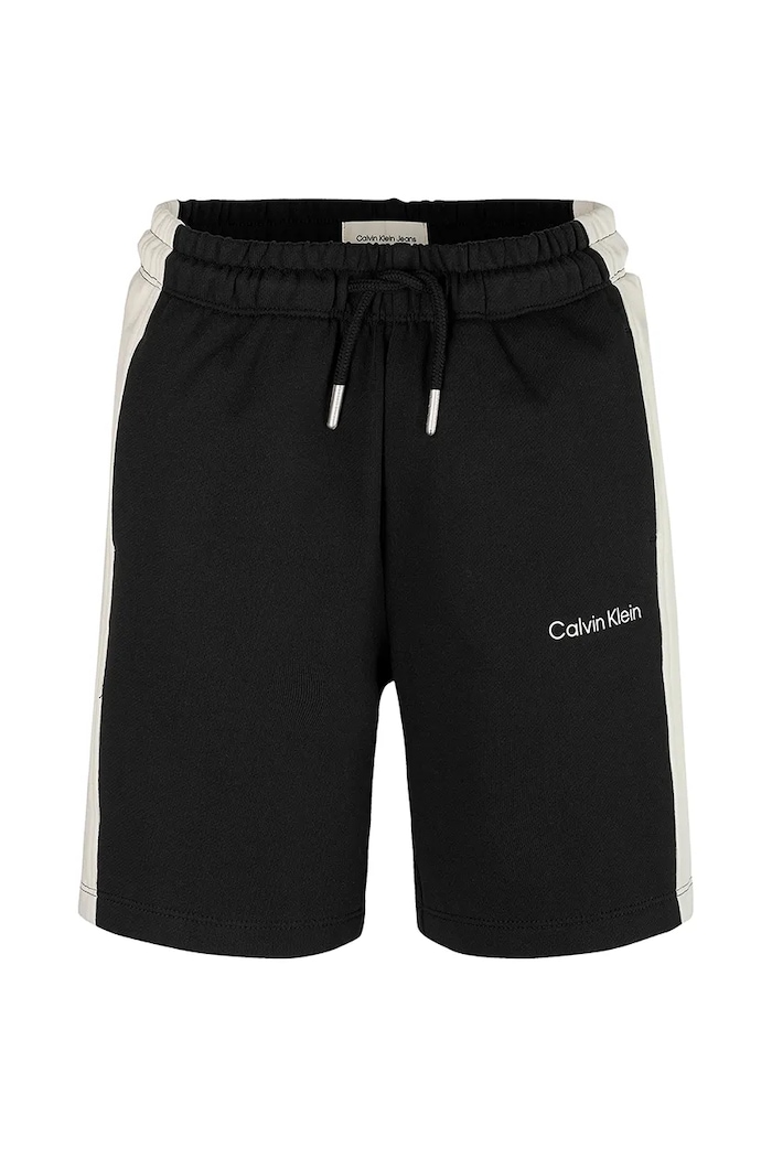 Παιδικό σορτς Calvin Klein Jeans IB0IB02433.104.116.PPYA μαύρο SS25