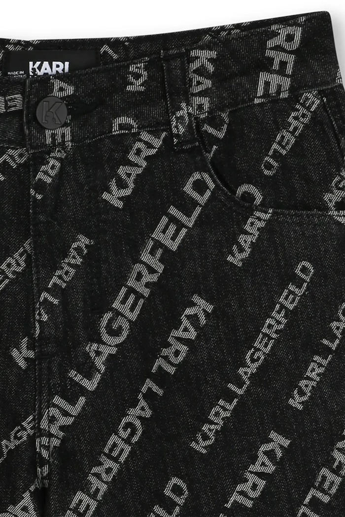 Detské rifľové krátke nohavice Karl Lagerfeld čierna Z30415.126.150