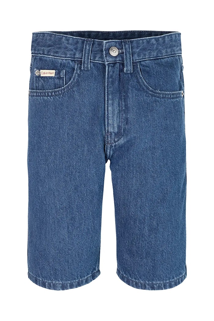 Dětské riflové kraťasy Calvin Klein Jeans IB0IB02425.PPYA modrá SS25