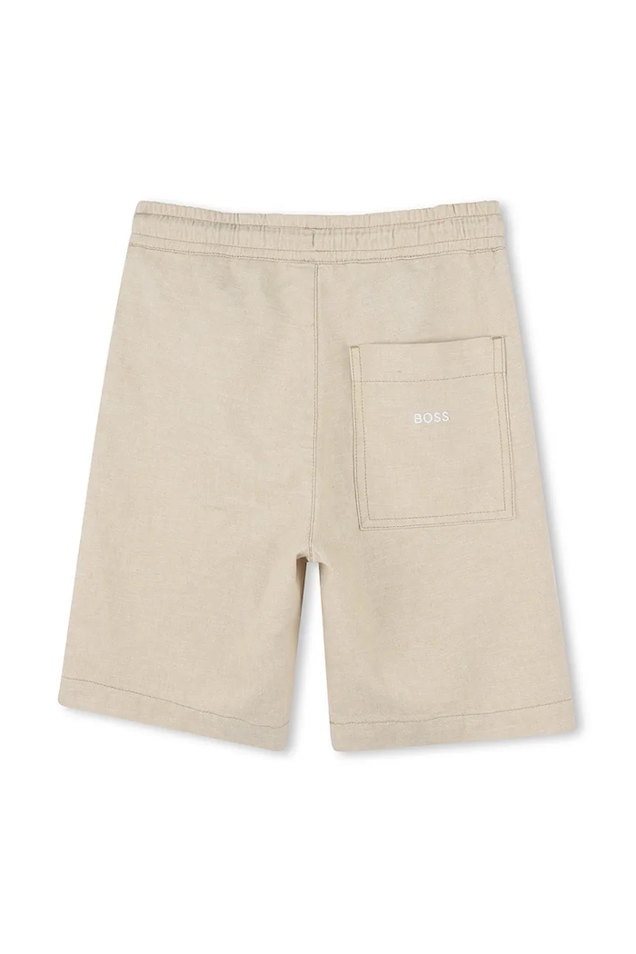 BOSS pantaloni scurti copii J51993.114.150 bej SS25