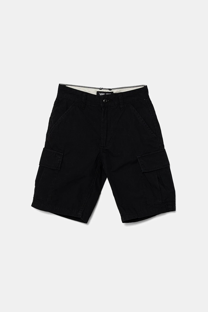 Vans Szorty bawełniane dziecięce Service Cargo Short czarny VN0007Z6BLK1
