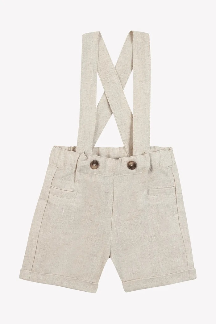 Tartine et Chocolat pantaloni scurți de in pentru bebeluși casual bej CA22051.67.74