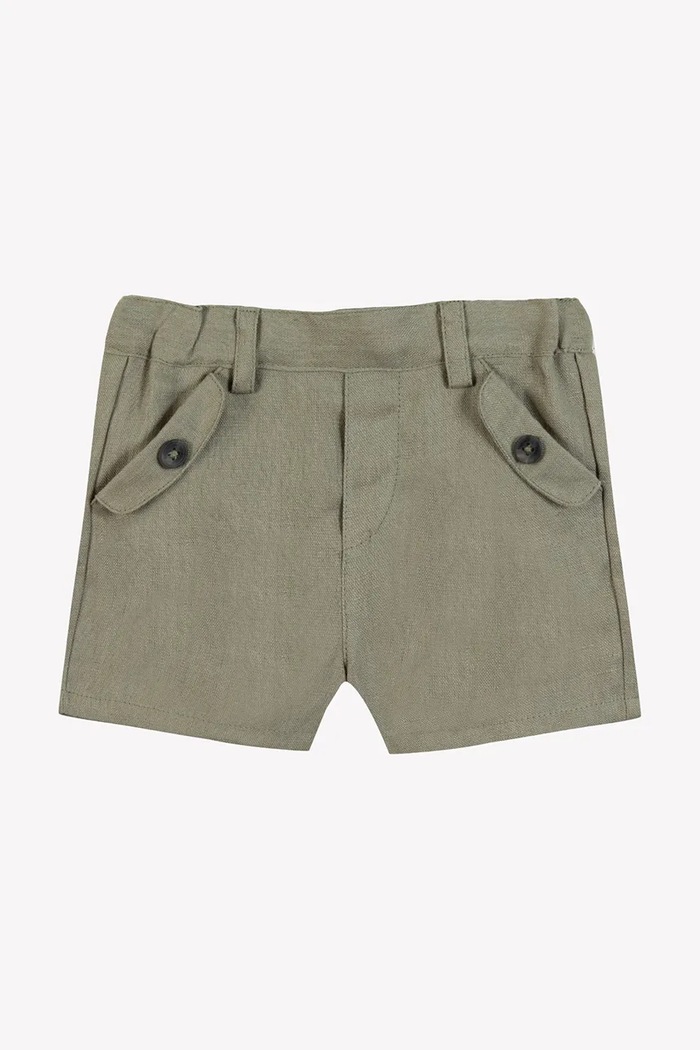 Lanene kratke hlače za bebe Tartine et Chocolat CA26061.80.94 zelena SS25