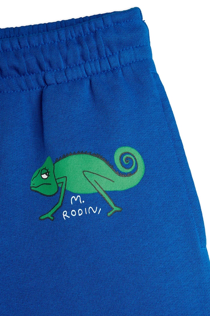 Detské bavlnené šortky Mini Rodini Lizard modrá 2523015460
