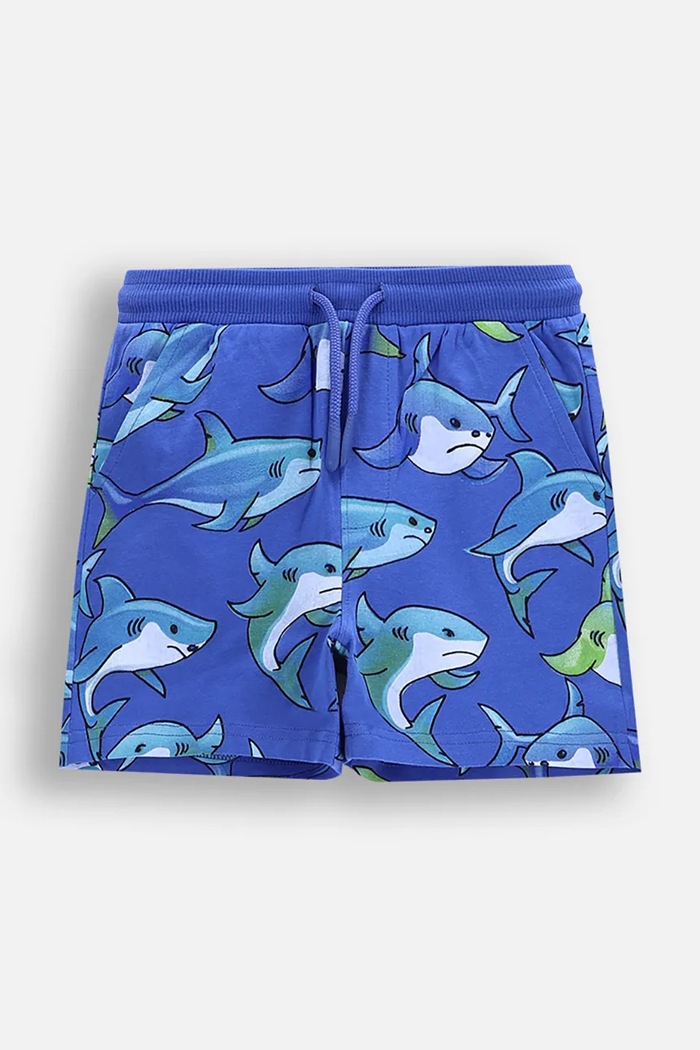 Coccodrillo pantaloncini in cotone regolabile blu WC5121401IBK