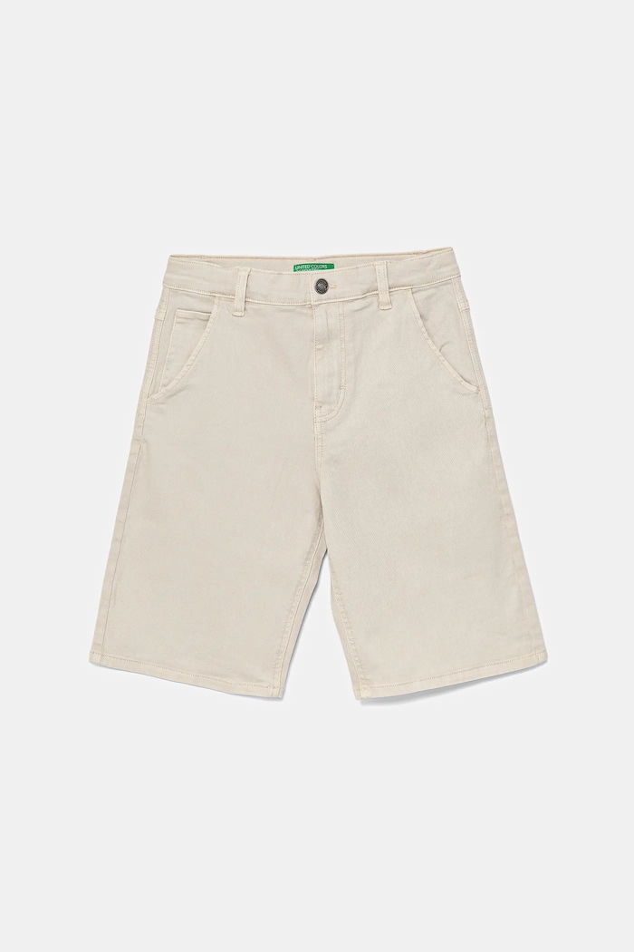 Detské krátke nohavice United Colors of Benetton s elastanom béžová 4QNJC903Q.G.Seasonal