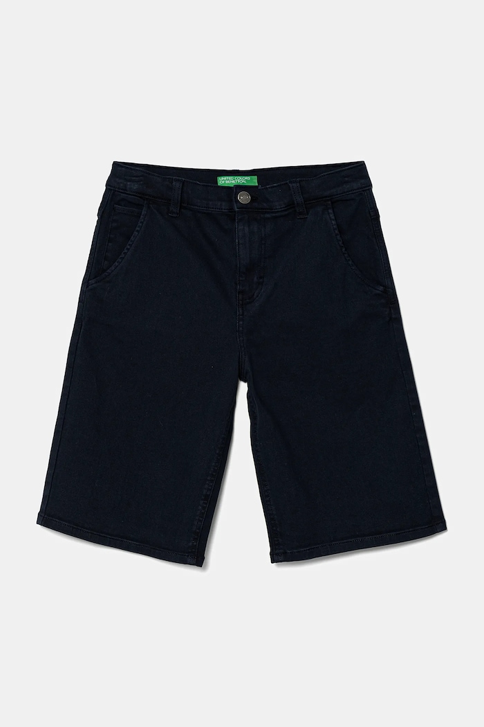 Detské krátke nohavice United Colors of Benetton s elastanom tmavomodrá 4QNJC903Q.G.Seasonal