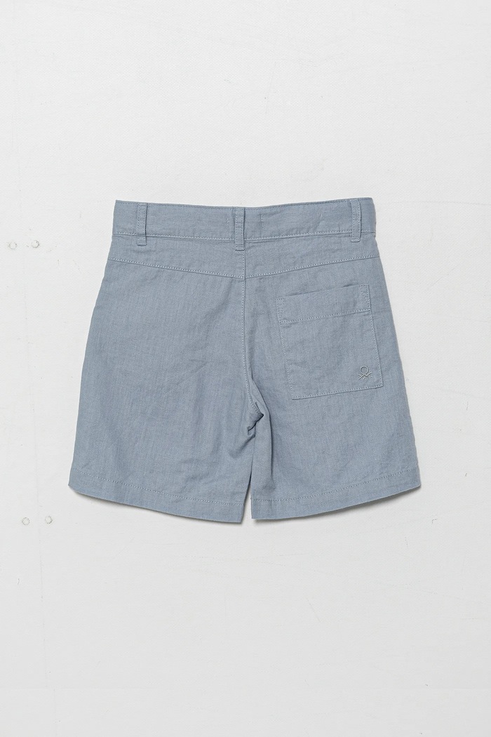 United Colors of Benetton gyerek vászon rövidnadrág 43WBG901G.P.Seasonal kék SS25