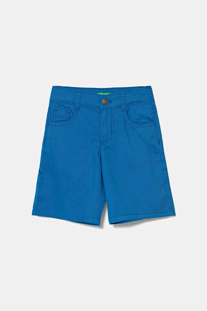 Dětské bavlněné šortky United Colors of Benetton látka modrá 47RGG901Y.P.Seasonal