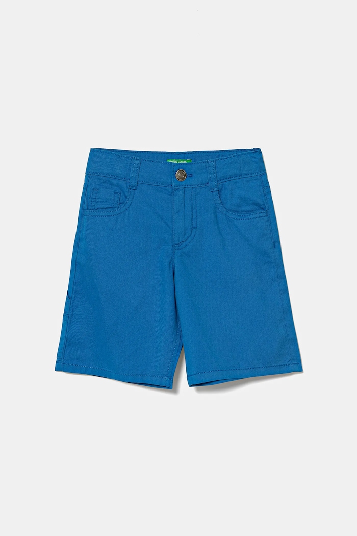 Dětské bavlněné šortky United Colors of Benetton látka modrá 47RGG901Y.P.Seasonal