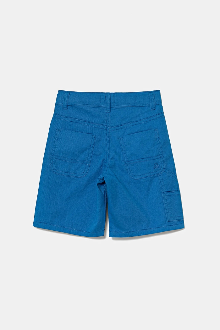 Dětské bavlněné šortky United Colors of Benetton 47RGG901Y.P.Seasonal modrá SS25