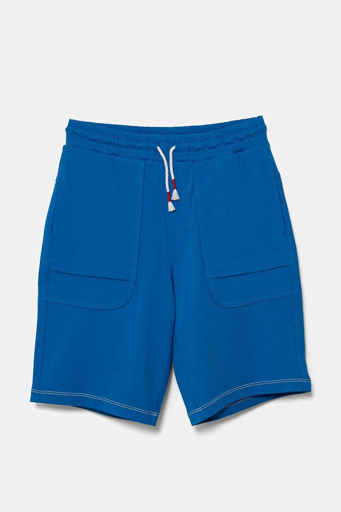 Dětské bavlněné šortky United Colors of Benetton pletenina modrá 3BL0C903J.G.Seasonal