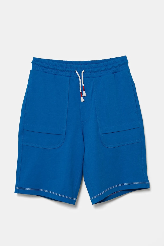 Dětské bavlněné šortky United Colors of Benetton pletenina modrá 3BL0C903J.G.Seasonal