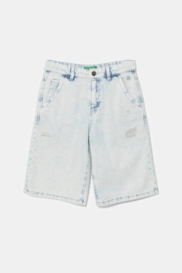 Τζιν σορτς United Colors of Benetton casual μπλε 4AD7C9045.G.Seasonal