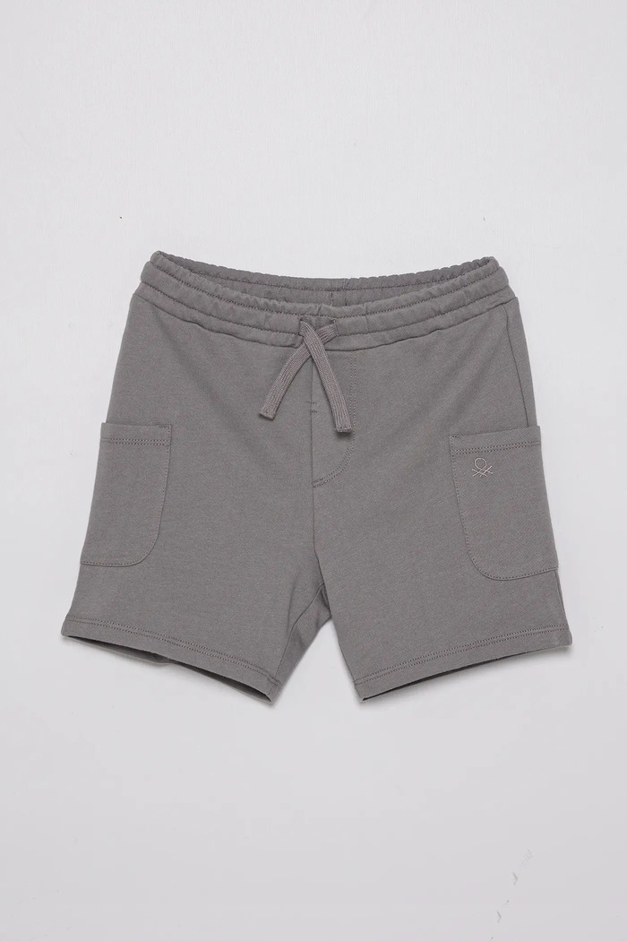 United Colors of Benetton Szorty bawełniane dziecięce szary 39DJG901C.P.Seasonal