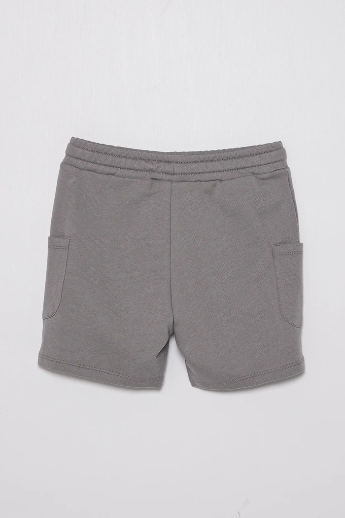 United Colors of Benetton Szorty bawełniane dziecięce 39DJG901C.P.Seasonal szary SS25