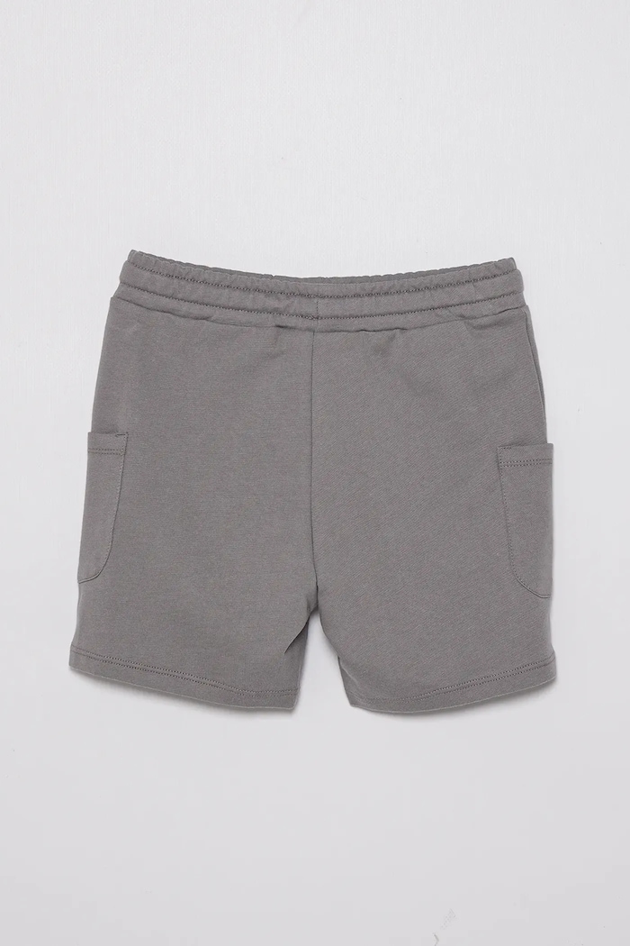 United Colors of Benetton Szorty bawełniane dziecięce 39DJG901C.P.Seasonal szary SS25