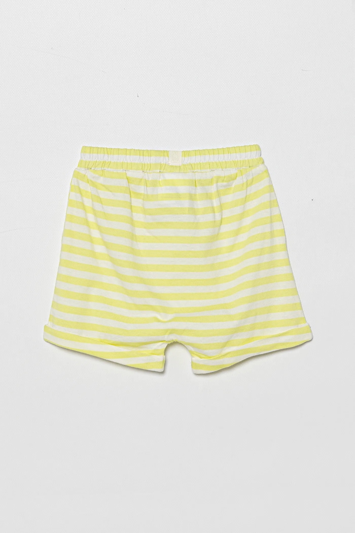 Kratke pamučne hlače za bebe United Colors of Benetton 34LPA900I.W.Seasonal zelena SS25