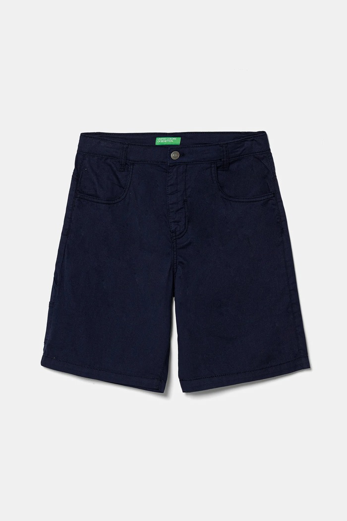 United Colors of Benetton szorty bawełniane dziecięce bawełna granatowy 47RGC902U.G.Seasonal