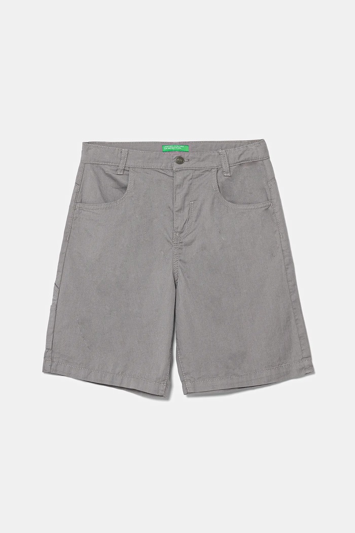United Colors of Benetton szorty bawełniane dziecięce bawełna szary 47RGC902U.G.Seasonal